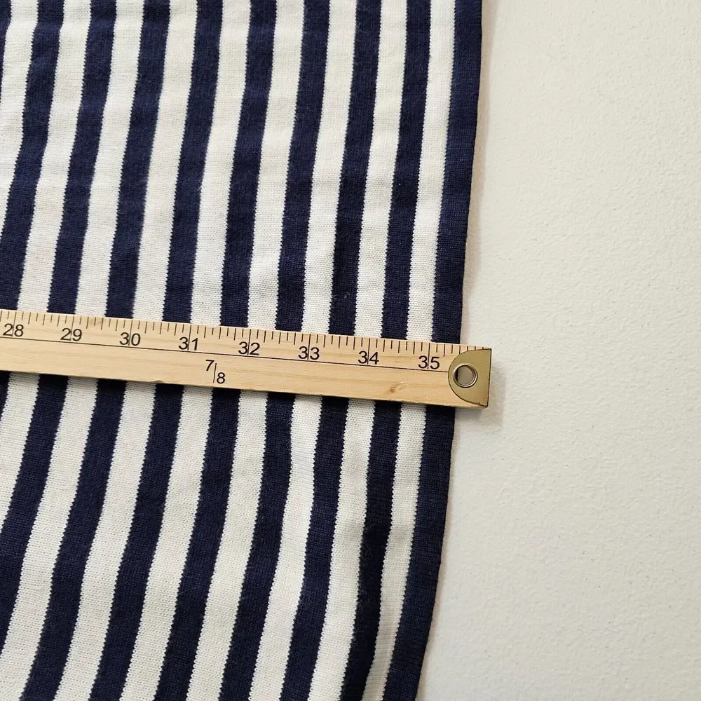 Michael Kors Ladies Navy‎ Blue & White Striped Tank Dress Lace Sleeveless Small